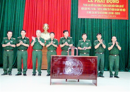 Bộ đội Biên phòng tỉnh Long An phát động thi đua chào mừng 65 năm chiến thắng Điện Biên Phủ