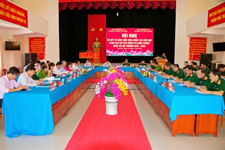 Đảng ủy Quân sự tỉnh Long An sơ kết phối hợp lãnh đạo nhiệm vụ quân sự quốc phòng
