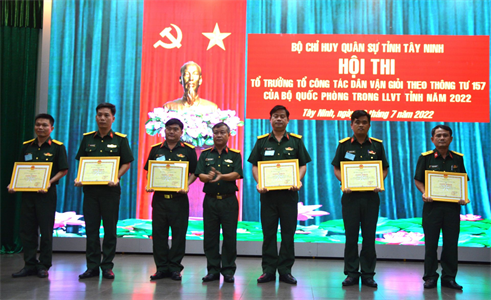 Bộ CHQS tỉnh Tây Ninh: Hội thi Tổ trưởng tổ công tác dân vận giỏi