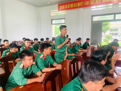 Bộ CHQS tỉnh Tây Ninh đối thoại dân chủ với cán bộ, chiến sĩ Đội K71
