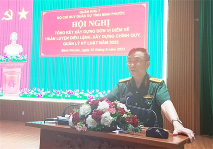 Bộ CHQS tỉnh Bình Phước đẩy mạnh xây dựng chính quy, rèn luyện kỷ luật