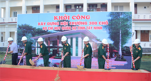 Bộ CHQS tỉnh Tây Ninh khởi công xây dựng mới hội trường