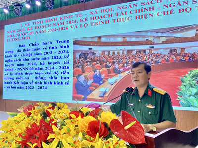 Đảng ủy Quân sự tỉnh Bà Rịa - Vũng Tàu thông báo kết quả Hội nghị lần thứ 8, Ban Chấp hành Trung ương khóa XIII