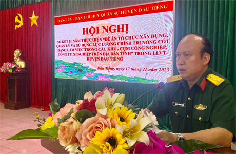 Ban CHQS huyện Dầu Tiếng tiếp tục nâng cao chất lượng lực lượng chính trị nòng cốt