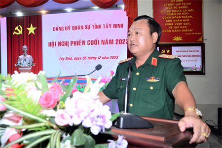 Đảng ủy Quân sự tỉnh Tây Ninh lãnh đạo hoàn thành tốt nhiệm vụ năm 2023