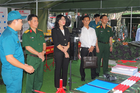 Ban CHQS thành phố Thuận An, tỉnh Bình Dương hội thi sáng kiến, cải tiến, mô hình học cụ, giáo án huấn luyện