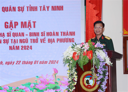 Đảng ủy Quân sự tỉnh Tây Ninh gặp mặt đảng viên là chiến sĩ hoàn thành nghĩa vụ quân sự