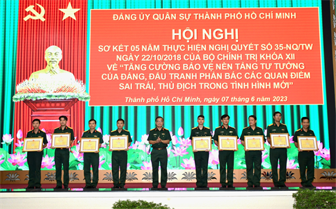 Đảng ủy Quân sự TPHCM sơ kết 5 năm thực hiện Nghị quyết số 35 của Bộ Chính trị