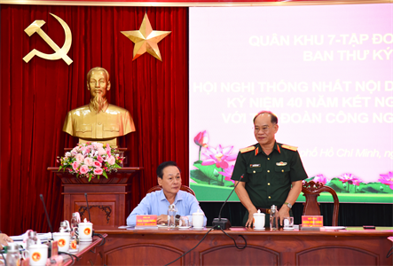 Hội nghị thống nhất nội dung kỷ niệm 40 năm kết nghĩa giữa Quân khu 7 và Tập đoàn CNCS Việt Nam