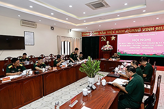 Rà soát tiến độ công tác chuẩn bị Kỷ niệm 80 năm Ngày truyền thống Cục Chính trị Quân khu 7
