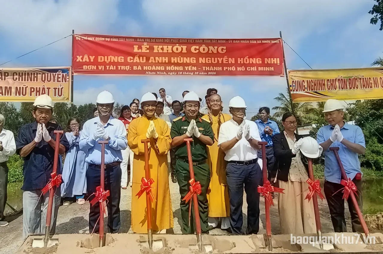 Khởi công xây dựng cầu Anh hùng phi công Nguyễn Hồng Nhị