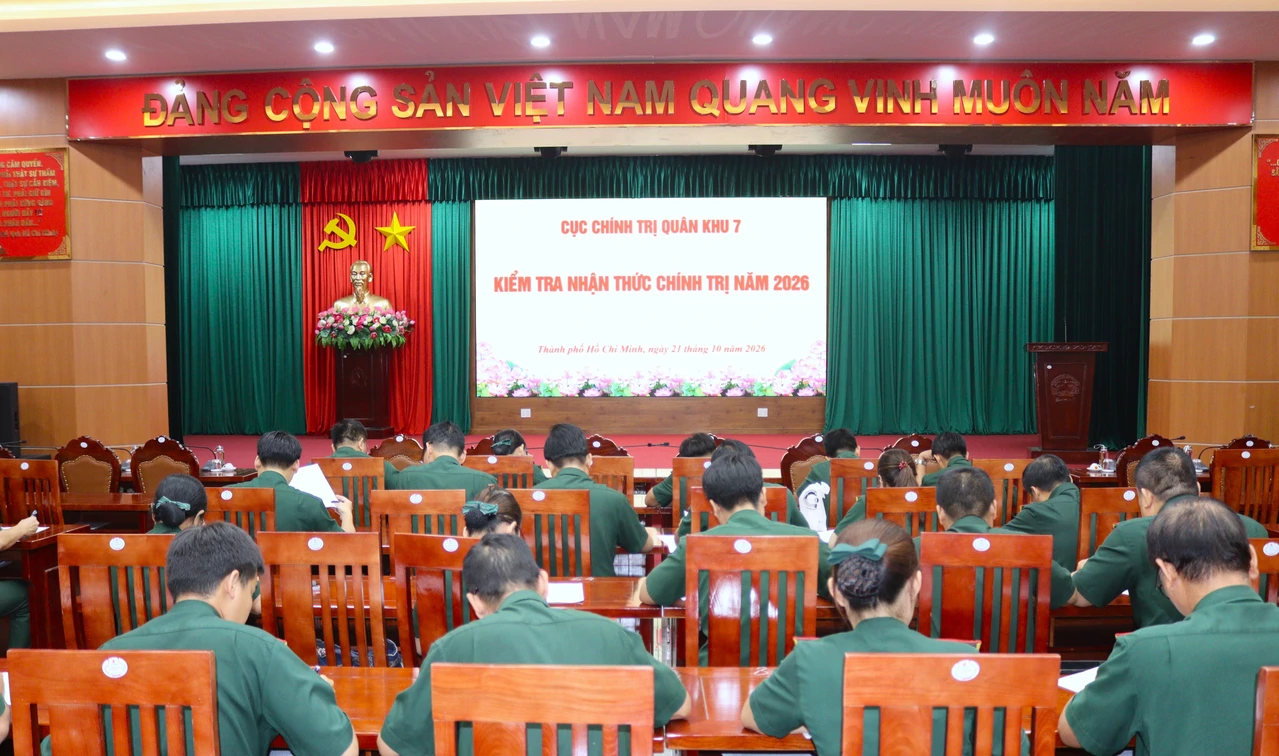 Cục Chính trị Quân khu tổ chức kiểm tra nhận thức chính trị năm 2026
