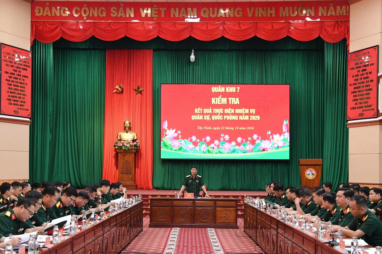 Quân khu 7 kiểm tra nhiệm vụ quân sự, quốc phòng năm 2026 tại Tây Ninh
