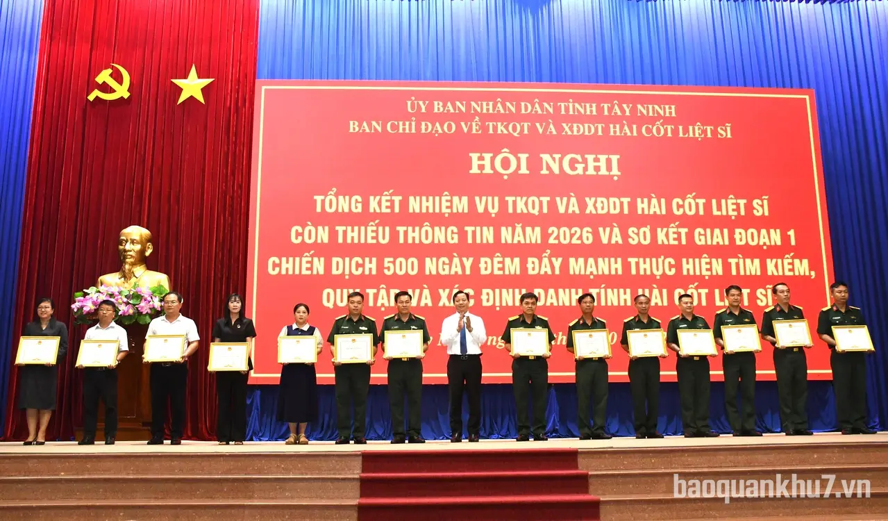 Tỉnh Tây Ninh sơ kết giai đoạn 1 “Chiến dịch 500 ngày đêm đẩy mạnh thực hiện tìm kiếm, quy tập và xác định danh tính hài cốt liệt sĩ”