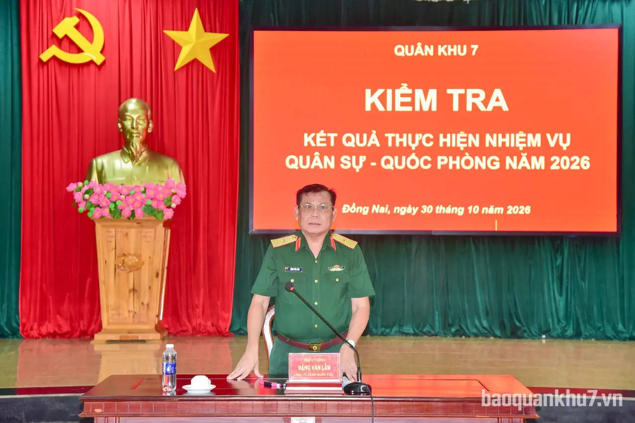Quân khu kiểm tra kết quả thực hiện nhiệm vụ quân sự, quốc phòng năm 2026 tại Đoàn Kinh tế - Quốc phòng 778
