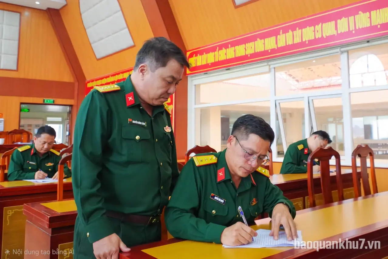 Quân khu 7 kiểm tra nhận thức chính trị cán bộ chủ trì, cao cấp