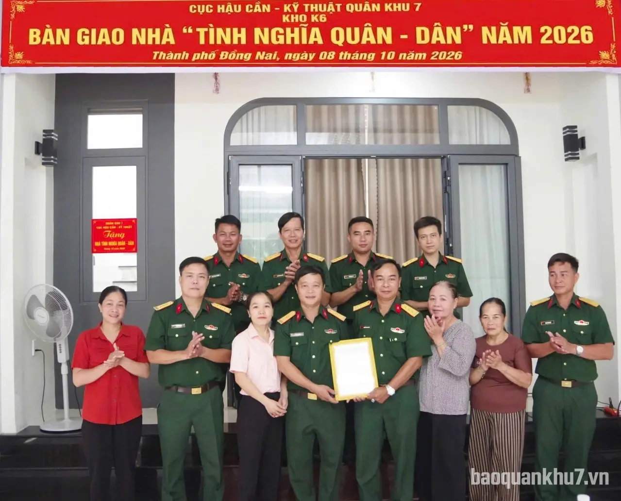 Kho K6, Cục Hậu cần – Kỹ thuật Quân khu bàn giao “Nhà tình nghĩa quân – dân” 