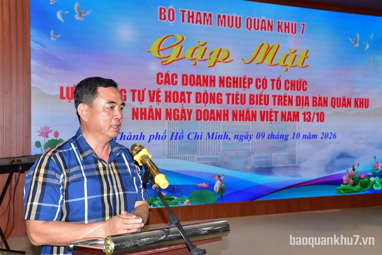 Bộ Tham mưu Quân khu gặp mặt doanh nghiệp có lực lượng tự vệ hoạt động tiêu biểu