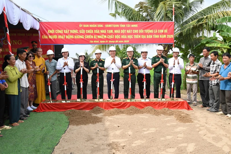 Tỉnh Tây Ninh khởi công xây dựng nhà cho con của người hoạt động kháng chiến bị nhiễm chất độc hóa học