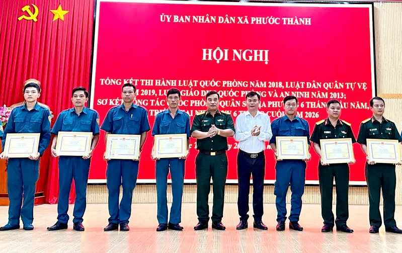 Xã Phước Thành tổng kết thực hiện Luật Quốc phòng, Luật Dân quân tự vệ và Luật Giáo dục quốc phòng và an ninh
