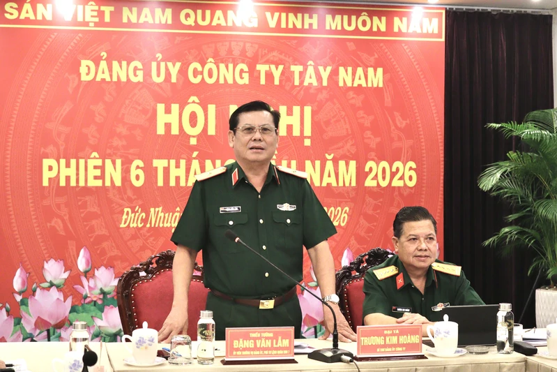 Đảng ủy Công ty Tây Nam tổ chức hội nghị phiên 6 tháng đầu năm 2026