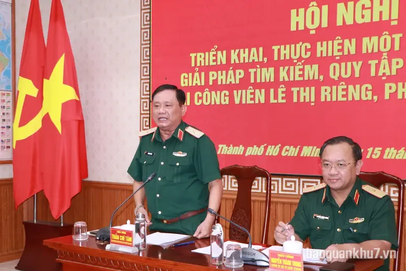 Triển khai, thực hiện một số nhiệm vụ mới về tìm kiếm hài cốt liệt sĩ tại công viên Lê Thị Riêng