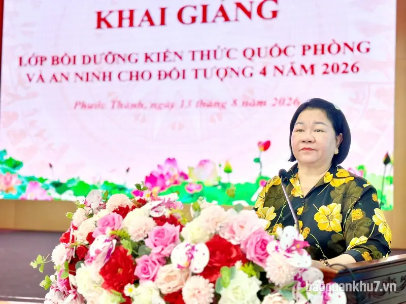 Xã Phước Thành khai giảng lớp bồi dưỡng kiến thức quốc phòng và an ninh 
