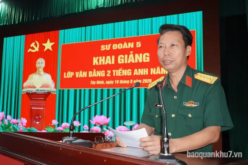 	Sư đoàn 5 khai giảng lớp văn bằng 2 tiếng Anh năm 2026
