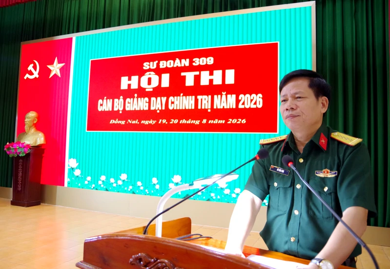 Sư đoàn 309 khai mạc Hội thi cán bộ giảng dạy chính trị năm 2026
