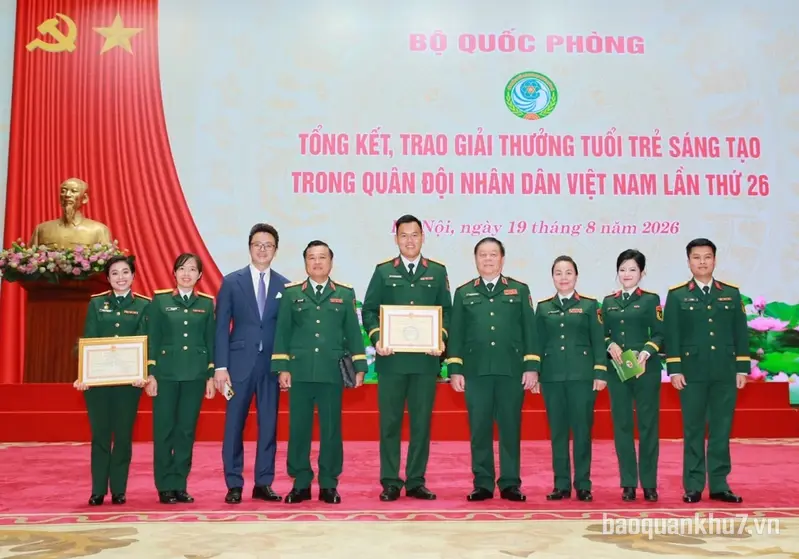 Quân khu 7 đạt 1 giải Ba, 3 giải Khuyến khích Giải thưởng Tuổi trẻ sáng tạo trong Quân đội lần thứ 26