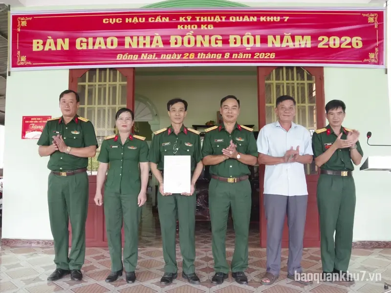 Kho K6 bàn giao Nhà đồng đội cho gia đình Trung tá QNCN Đào Trọng Tĩnh