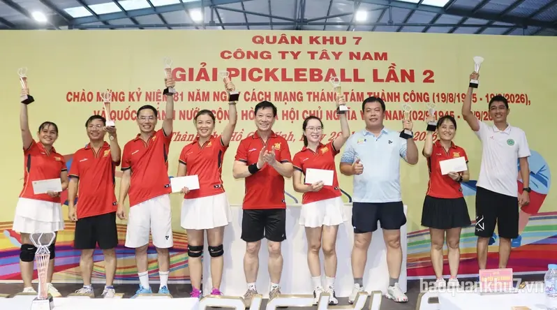 Công ty Tây Nam tổ chức giải Pickleball chào mừng kỷ niệm 81 năm Quốc khánh nước CHXHCN Việt Nam