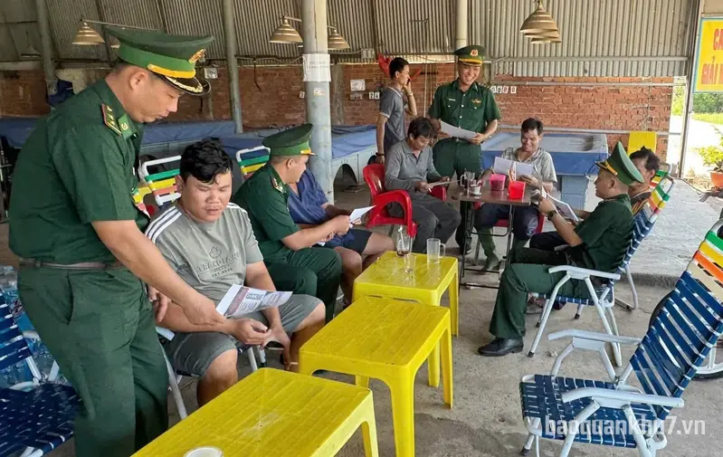 Đồn Biên phòng Vàm Trảng Trâu tăng cường đấu tranh chống xuất, nhập cảnh trái phép