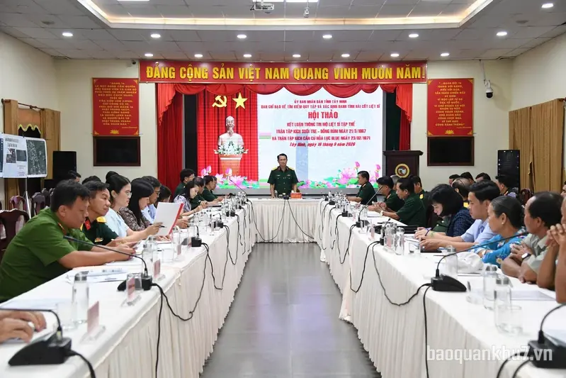 Hội thảo kết luận thông tin mộ liệt sĩ tập thể tại tỉnh Tây Ninh