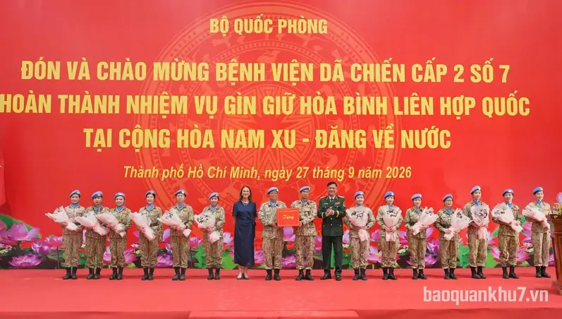 Bệnh viện Dã chiến cấp 2 số 7 hoàn thành nhiệm vụ tại Nam Sudan trở về nước