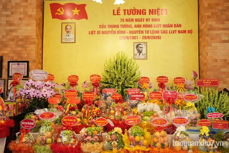 Lễ tưởng niệm 75 năm ngày hy sinh của Trung tướng, Anh hùng Lực lượng vũ trang Nhân dân, Liệt sĩ Nguyễn Bình