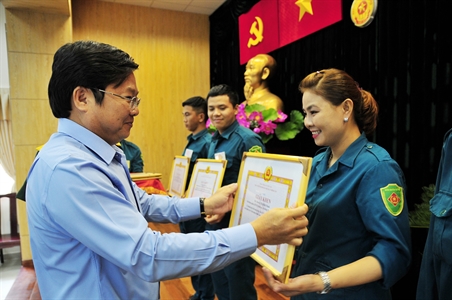 Quận Bình Tân,Thành phố Hồ Chí Minh xây dựng hình ảnh đẹp trong lực lượng dân quân