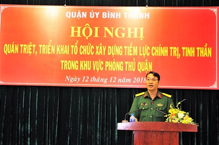 Quận Bình Thạnh: Xây dựng tiềm lực tinh thần trong khu vực phòng thủ