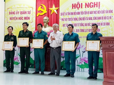 Đảng ủy Quân sự huyện Hóc Môn sơ kết 5 năm thực hiện Chỉ thị 788