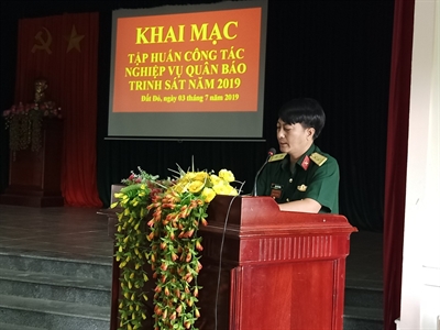 Huyện Đất Đỏ, tỉnh Bà Rịa- Vũng Tàu tập huấn cán bộ Quân báo -Trinh sát năm 2019