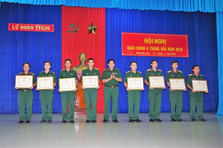 Lữ đoàn 26 hội nghị quân chính 6 tháng đầu năm  2019