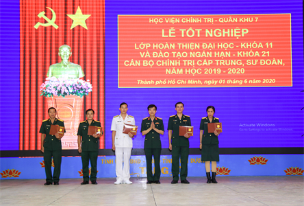 Học viện Chính trị bế giảng lớp đào tạo cán bộ chính trị cấp Trung, Sư đoàn năm học 2019 – 2020