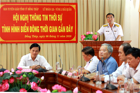 Lữ đoàn 125, Vùng 2 Hải quân thông tin tình hình Biển Đông tại Đồng Tháp