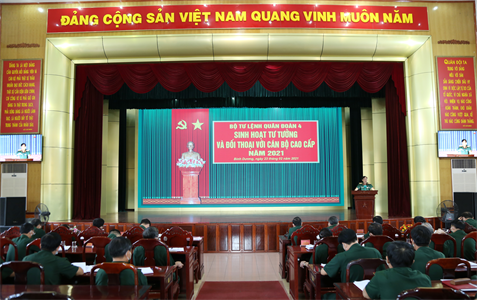 Bộ Tư lệnh Quân đoàn 4 sinh hoạt tư tưởng và đối thoại với cán bộ cao cấp