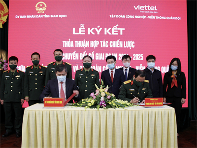 Viettel và UBND tỉnh Nam Định hợp tác đưa Nam Định đứng trong nhóm 20 tỉnh dẫn đầu về chuyển đổi số
