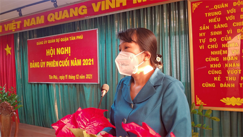 Đảng ủy Quân sự quận Tân Phú hội nghị phiên cuối năm 2021