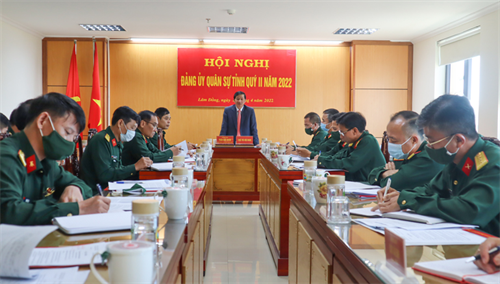 Hội nghị Đảng ủy Quân sự tỉnh Lâm Đồng quý II năm 2022