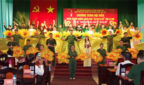 Ban CHQS thành phố Tân An hội diễn "Sáng mãi phẩm chất Bộ đội Cụ Hồ"