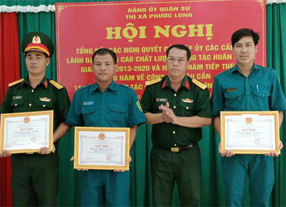 Đảng ủy Quân sự thị xã Phước Long, tỉnh Bình Phước tổng kết thực hiện các nghị quyết của Quân ủy Trung ương