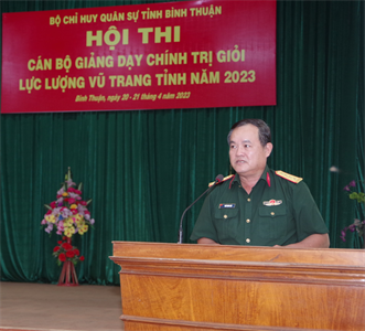 Tỉnh Bình Thuận khai mạc Hội thi cán bộ giảng dạy chính trị giỏi năm 2023